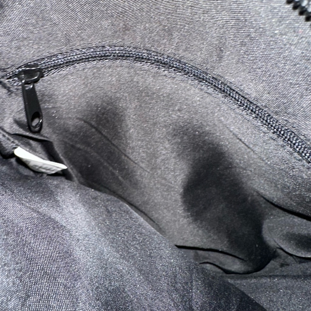 Black,White,Brown plaid crossbody bag with a zipper pocket inside zipper pocket - Picture 5 of 6